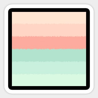 Crystal Lines Of Pastel Orange and Green Sticker